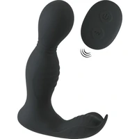 Plug Anal RC 2 Funcții, Rotativ și Vibrant Negru