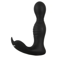 Plug Anal RC 2 Funcții, Rotativ și Vibrant Negru