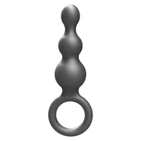 Plug anal ToyJoy The Stuffer - 3 sfere, silicon gri Gri