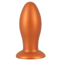 Plug Anal XL ANOS — silicon Moale, Ventuză 6.4 cm Maro