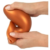 Plug Anal XL ANOS — silicon Moale, Ventuză 6.4 cm Maro