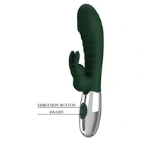 Pretty Love Naughty Bunny Green — 30 Moduri, Dublă Stimulare Verde