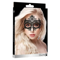 Queen Lace Mask Negru