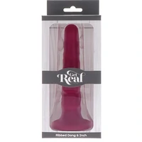 Ribbed Dong 16cm Roșu