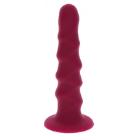 Ribbed Dong 16cm Roșu
