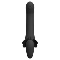 Satu Pulse-Wave And Vibrating Strapon Negru