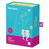 Set 2 buc Satisfyer - Feel Secure Menstrual Cup Dark Green