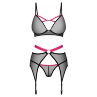 Set 3 Piese Obsessive Novenes Negru M-L