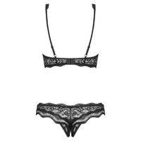 Set Decupat Obsessive Luvae Negru S-M
