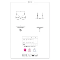 Set Decupat Obsessive Luvae Negru S-M