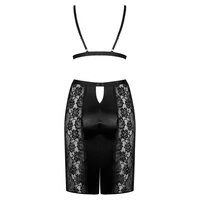 Set Fustă Și Sutien Obsessive Blăniță Negru L-XL