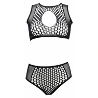 Set Le Desir Duo Net Key-Hole Negru S-L