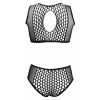 Set Le Desir Duo Net Key-Hole Negru S-L