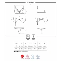 Set Lenjerie Intimă Obsessive 818-SEG Negru L-XL