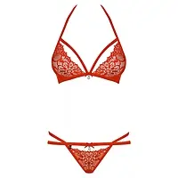 Set Obsessive 838-SET Roșu L-XL