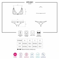 Set Obsessive 870-SEC Roșu L-XL