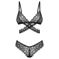 Set Obsessive Blomentis 2 Piese Negru XL-2XL