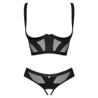 Set Obsessive Chic Amoria 2 Piese Decupat Negru M-L