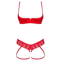 Set Obsessive Ingridia Decupat Roșu XL-2XL