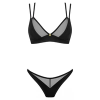 Set Obsessive Nesari 2 Piese Negru XL-2XL