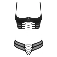 Set Obsessive Roxelia Decupat Negru XL-2XL