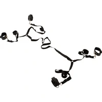Set Restricții Pentru Pat H Belt și Cătușe Negru