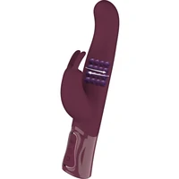 She.E.O Rabbit Rotativ Reîncărcabil — 10 Vibrații, 3 Rotații Vișiniu