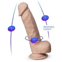 SILEXD Real Skin Model 1 — 17.8 cm, Ventuză Puternică