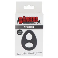 Soft Silicone Stallion C-Ring Negru