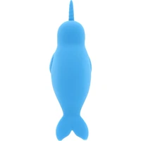 Unihorn Narwhal – Dublu Vibrator Clitoridian, 10 Moduri Albastru