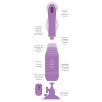 Vibrator ThrustHer Fantasy Love Cu Împingere Mov