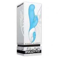 Vibrator Raging Rabbit Albastru 20.3cm