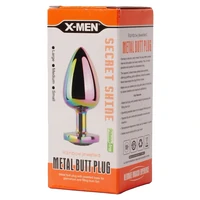 X-MEN Secret Shine Metal Anal Plug Rainbowheart S Multicolor