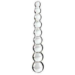 Dildo Sticla Model No2 Transparente Bile 22.5cm