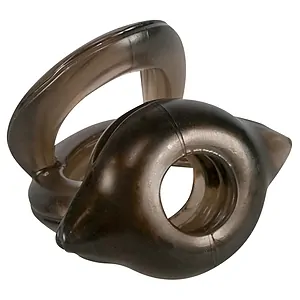 Triple Ring Inel Penis si Scrot Negru pe SexLab