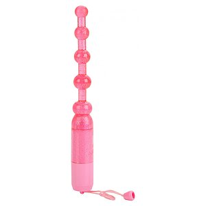 Bile Vibrating Pleasure Beads Roz pe SexLab