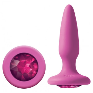 Anal Plug Glams Mini Rainbow Gem Roz pe Sexlab.ro
