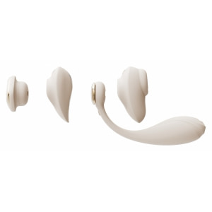 ZALO DEYA Vibrator Purtabil cu Telecomandă și Suctiune Ivory Alb