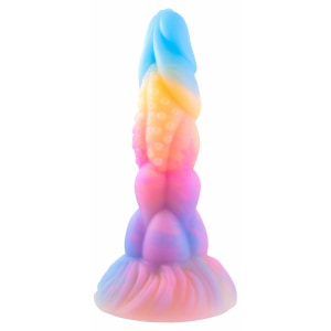 NMC Monster 20,3 cm — Dildo Silicon Fosforescent Multicolor pe Sexlab.ro