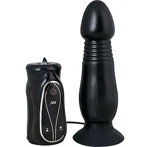 Vibrator Anal Pusher Negru pe SexLab