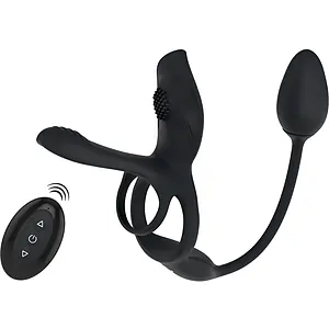 Couples Choice Inel Multifuncțional 5 în 1, Reîncărcabil Negru pe Sexlab.ro