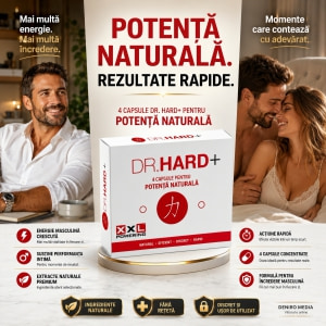 4 Capsule Dr. Hard+ Pentru Potență Naturală