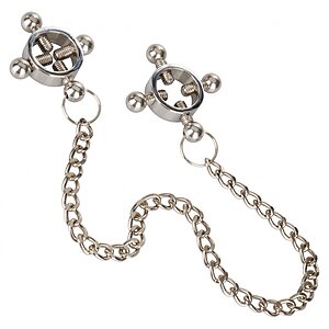 4 Point Nipple Press Chain Negru