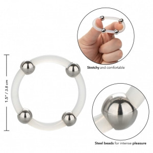 Inel pentru Penis Steel Beaded cu Bile din Oțel