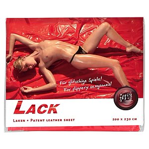 Cearceaf Din Vinil Roșu 200x230 cm — Luciu Intens pe SexLab