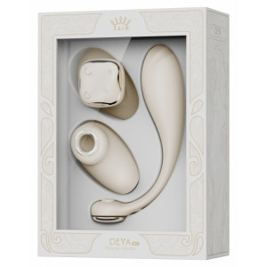 ZALO DEYA Vibrator Purtabil cu Telecomandă și Suctiune Ivory Alb