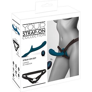 Set Strap On Cu Doua Motoare Stimulare Dubla