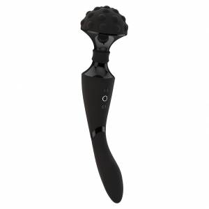 Vibrator Shiatsu Bendable Massager Wand Negru pe Sexlab.ro