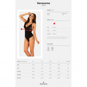 Body Obsessive Vanessme Negru L-XL