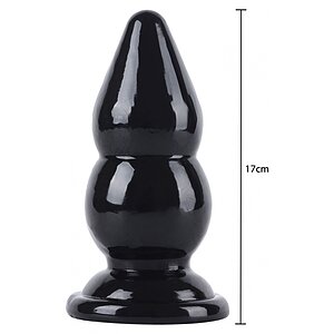 Buttplug Balls Large 17cm Negru pe SexLab